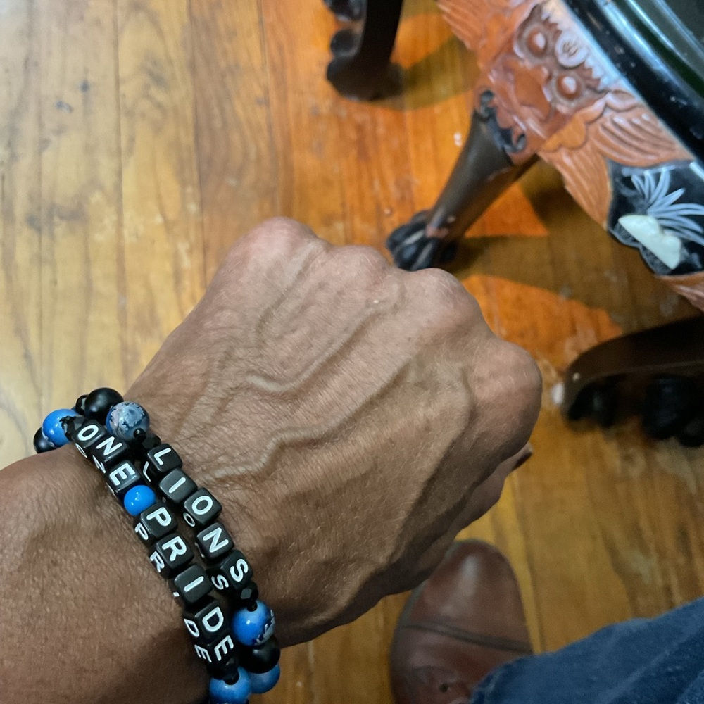 Men’s Detroit Lions Bracelet Set💙🖤